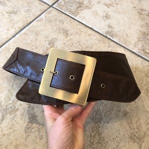 Chunky brown and gold belt